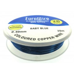 04mm Baby Blue Coloured Copper Wire