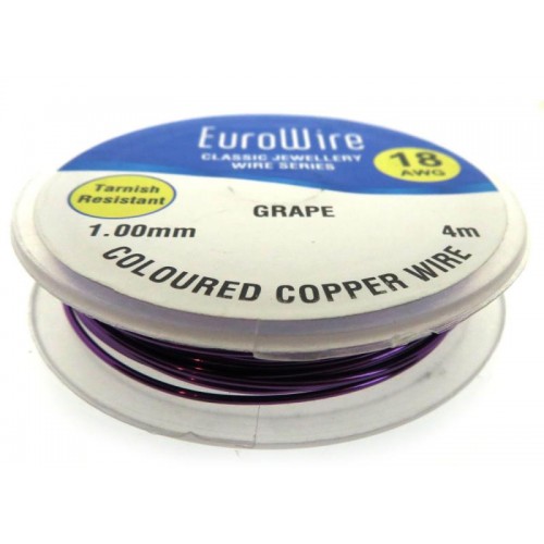 1mm Grape Coloured Copper Wire