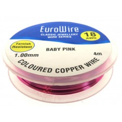 1mm Baby Pink Coloured Copper Wire