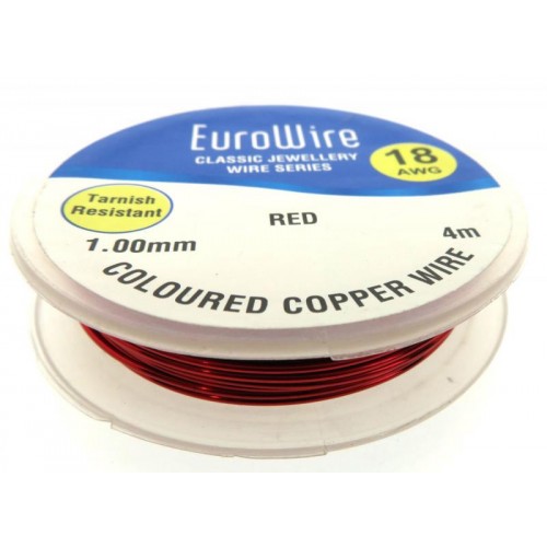 1mm Red Coloured Copper Wire