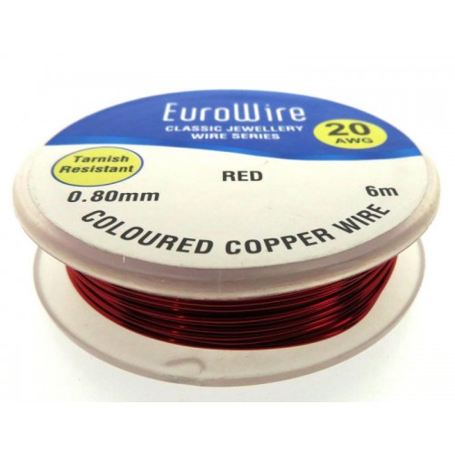 08mm Red Coloured Copper Wire