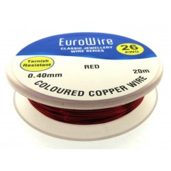 04mm Red Coloured Copper Wire
