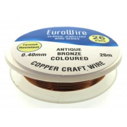 04mm Antique Bronze Coloured Copper Wire