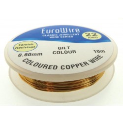06mm Gilt Coloured Copper Wire