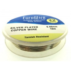 06mm Round Silver Plated Copper Wire