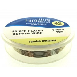 04mm Round Silver Plated Copper Wire