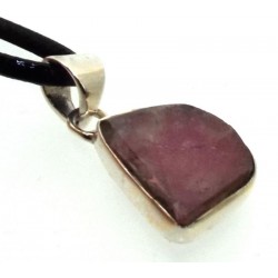 Pink Tourmaline Gemstone Sterling Silver Pendant 02