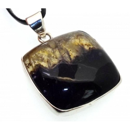 Blue John Gemstone Sterling Silver Pendant 04