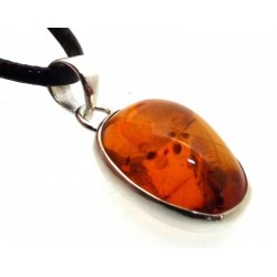 Amber Sterling Silver Pendant 04
