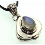 Rainbow Moonstone Sterling Silver Locket