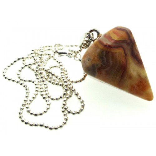 Fancy Jasper Gemstone Hexagon Pendulum Point Pendant