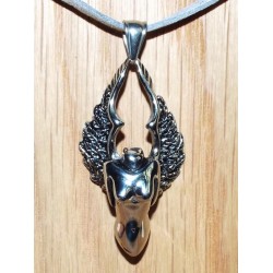 Stainless Steel Guardian Angel Pendant