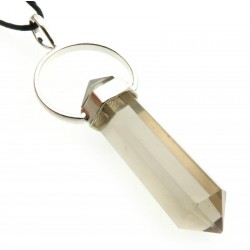 Smoky Quartz Double Terminated Faceted Point Pendant