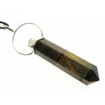 Tigers Eye Double Terminated Faceted Point Pendant