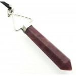 Ruby Gemstone Faceted Point Pendant