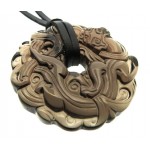 Smoky Obsidian Carved Chinese Dragon Pendant
