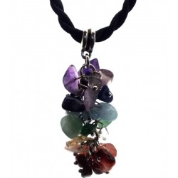 Chakra Gemstone Cluster Pendant