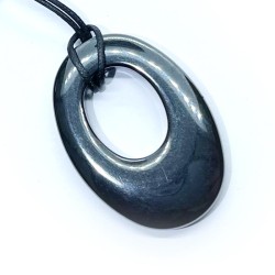 Hematite Random Magnetic Donut Pendant