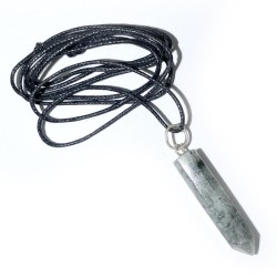 Green Rutilated Tourmaline Point Pendant