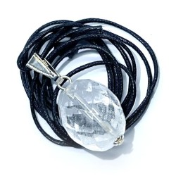 Freeform Tibetan Quartz Faceted Gemstone Pendant