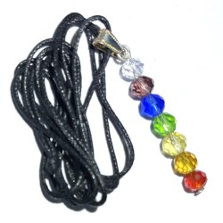 Chakra Crystal Glass Dropper Pendant