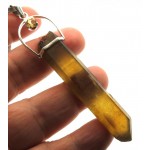 Natural Smoky Citrine Gemstone Point Pendant 01