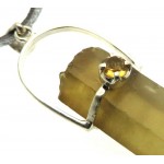 Natural Smoky Citrine Gemstone Point Pendant 04