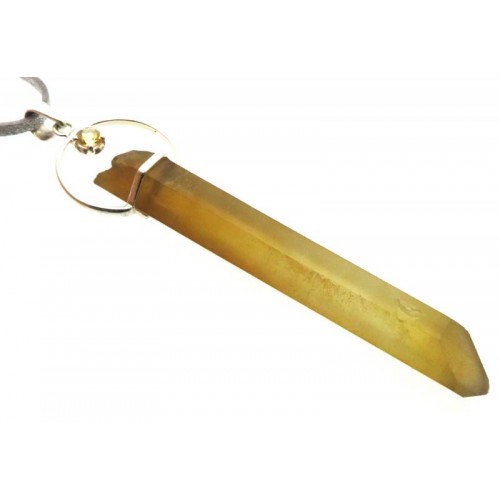 Natural Smoky Citrine Gemstone Point Pendant 05