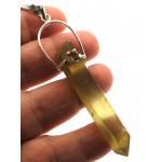 Natural Smoky Citrine Gemstone Point Pendant 07