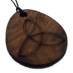 Triquetra Reclaimed Walnut Slice Wooden Pendant