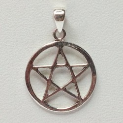 15mm Pentacle Sterling Silver Pendant