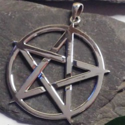 33mm Pentacle Sterling Silver Pendant