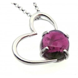Tourmaline Gemstone Sterling Silver Pendant with Chain 02