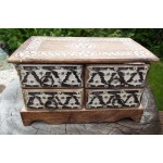 Wooden Rectangular Four Drawer Pentacle Altar Cupboard
