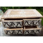 Wooden Rectangular Four Drawer Pentacle Altar Cupboard