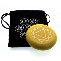 Solar Chakra Meditation Soapstone with Pouch