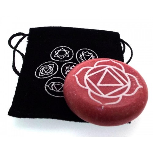 Root Chakra Meditation Soapstone with Pouch