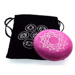 Crown Chakra Meditation Soapstone with Pouch