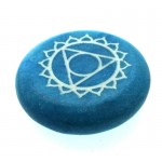 Throat Chakra Meditation Soapstone with Pouch