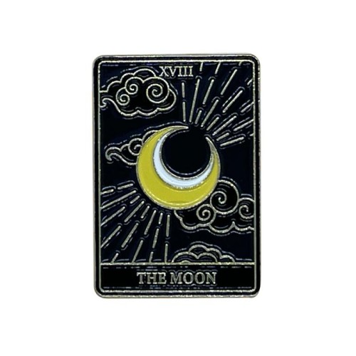 Metal Enamel Moon Design 1 Badge
