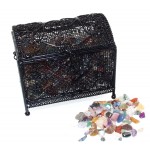 Black Wire Mini Chest Containing Tumblestone Chips