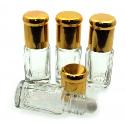 4x 3ml Empty Fillable Glass Bottles for Oils and Perfumes