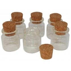 6x 5ml Clear Glass Bottles for Oil with Cork