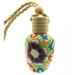 1x Fimo Flower Air Freshener Bottle Design 05