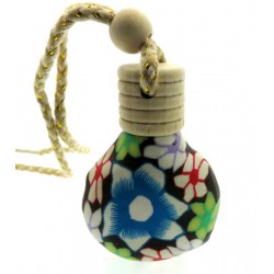 1x Fimo Flower Air Freshener Bottle Design 06