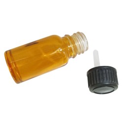 1x 10ml Orange Coloured Glass Bottle