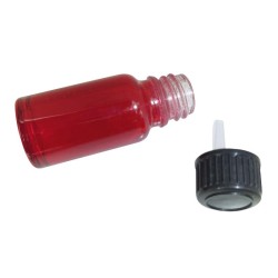 1x 10ml Red Coloured Glass Bottle