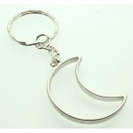 Crescent Moon Metal Keyring