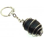 Bloodstone Gemstone Spiral Keyring