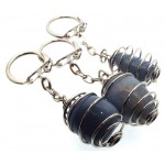 Angelite Gemstone Spiral Keyring